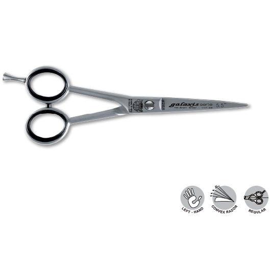 Kiepe left-handed hair scissors, Galaxy Series, 5.5'', 14cm (288.55)