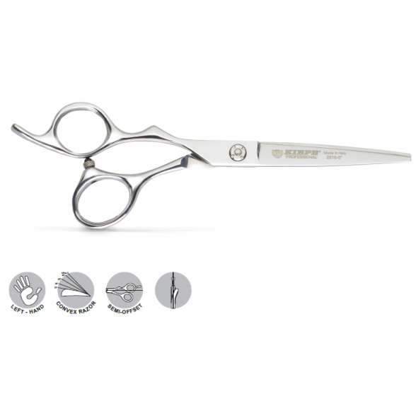 Kiepe Professional left-handed cutting scissors, Monster Cut Series, Semi Offset, 16cm (2816.6)