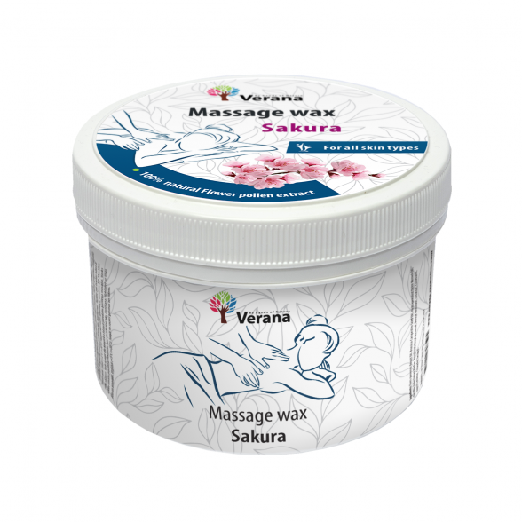 Solid massage oil (wax) Verana SAKURA, 450gr