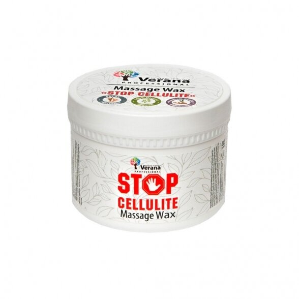 Kietas masažo aliejus (vaškas), Verana STOP CELLULITE, 200g