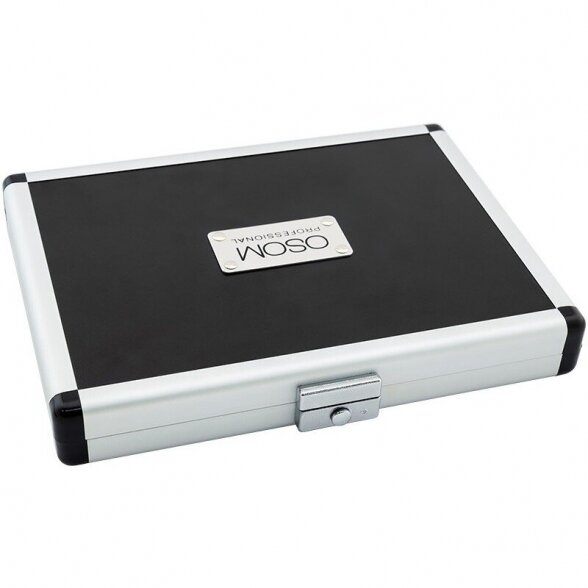 Barber tool case DS-518-5, plastic-aluminum, black