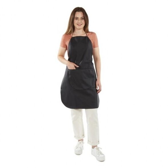 Barber apron SIBEL LEATHERETTE, black