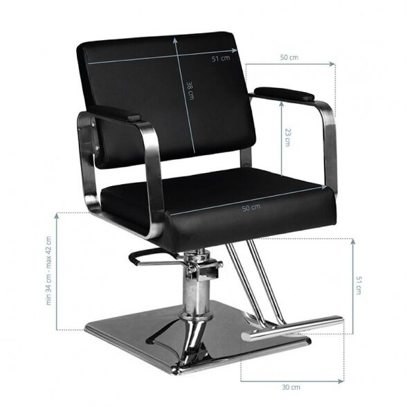 Hairdressing chair HAIR SYSTEM HS202, black sp. 1