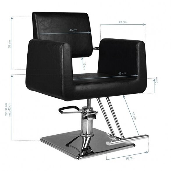 Hairdressing chair HAIR SYSTEM SM313, black sp. 1