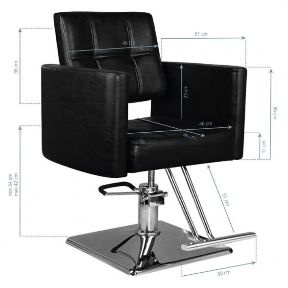 Hairdressing chair HAIR SYSTEM SM344, black sp. 4