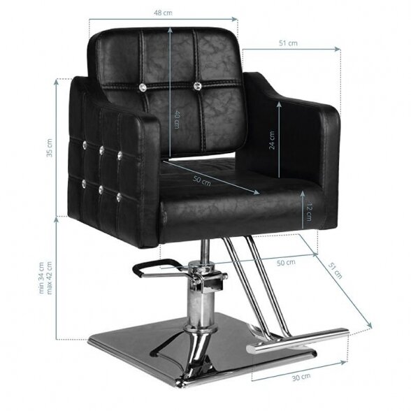 Hairdressing chair HAIR SYSTEM SM362, black sp. 4