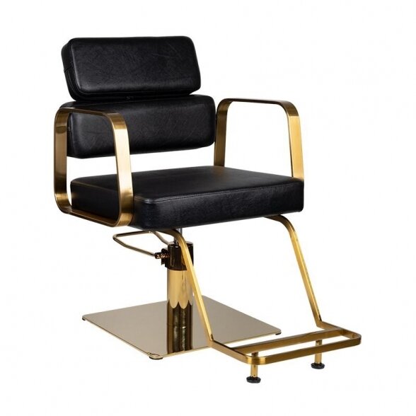 Barber chair GABBIANO PORTOFINO, black/gold sp.