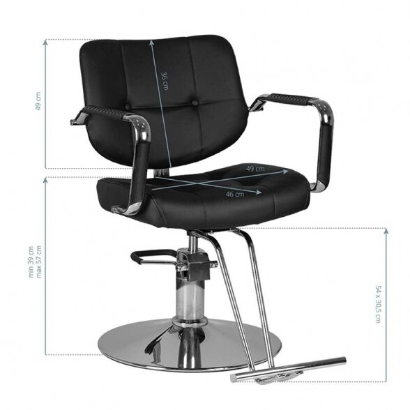 Barber chair GABBIANO VIGO, black sp. 1