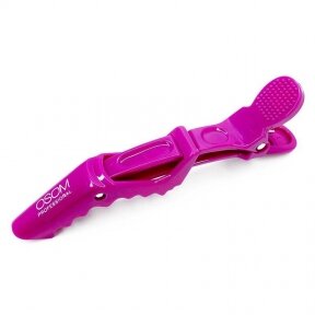 Klipsai plaukams Osom Professional Hair Clip, violetinės spalvos, 10 vnt.