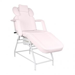 Кресло косметологическое, белый/розовый