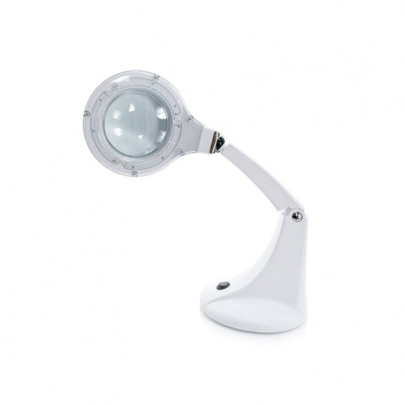 Cosmetic LED lamp with magnifying glass