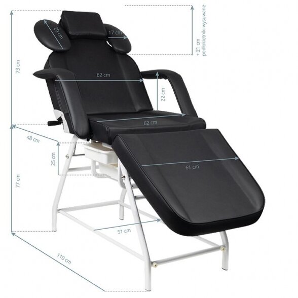 Cosmetology chair, white gray 1