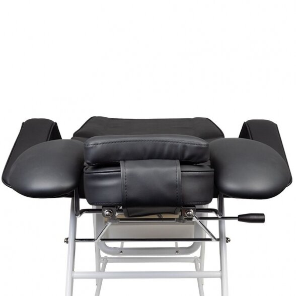 Cosmetology chair, white gray 6