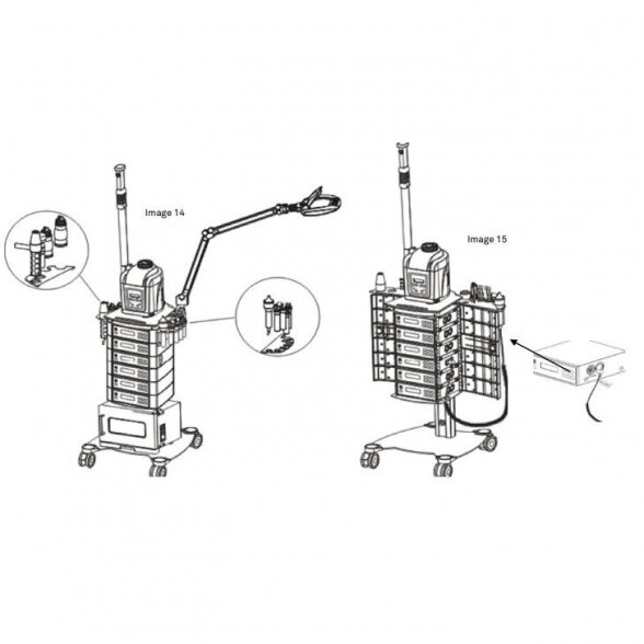 Trolley for cosmetology equipment Weelko (Spain) B-SYSTEM 2