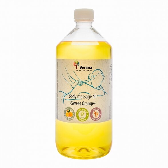 Kūno masažo aliejus Apelsinas, 1000 ml.