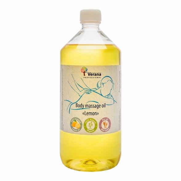 Body massage oil Lemon, 1000 ml.