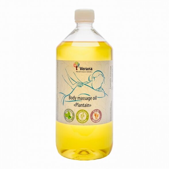 Plantain body massage oil, 1000 ml.