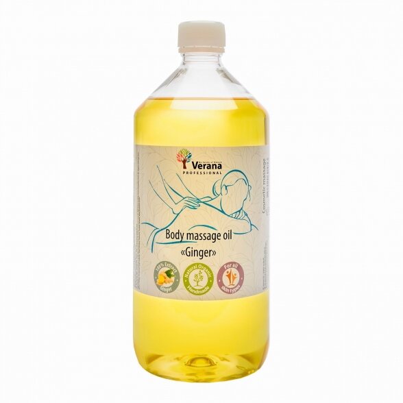 Body massage oil Ginger, 1000 ml.