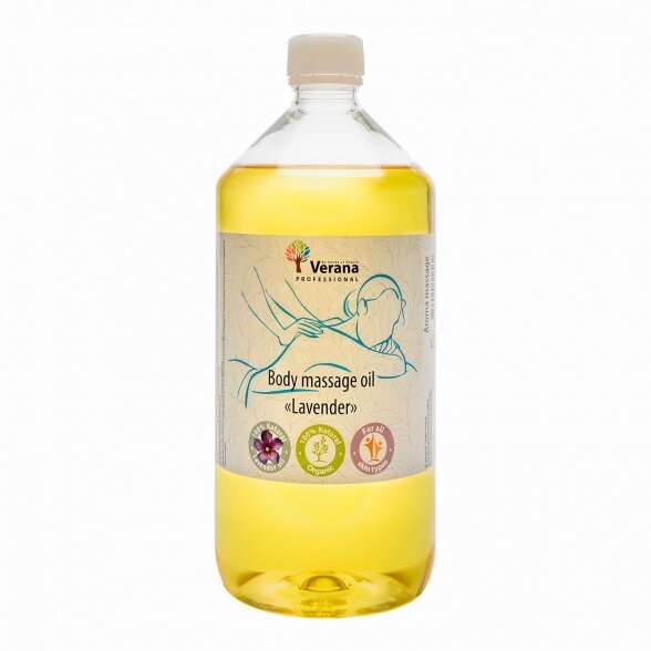 Body massage oil Lavender, 1000 ml.