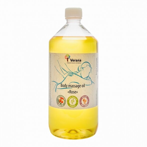 Body massage oil Rose, 1000 ml.