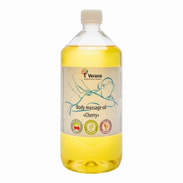 Body massage oil Cherry, 1000 ml.