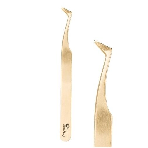 Lashes Fairy Volume L golden tweezers 12 cm