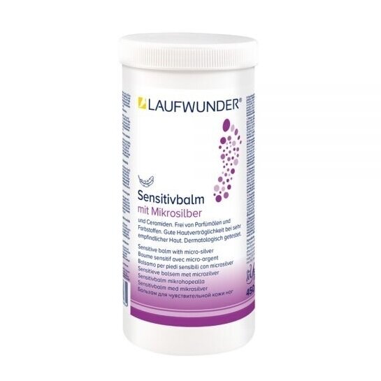 Laufwunder Sensitivbalm, kojų balzamas su sidabro mikrodalelėmis ir keramidais, 450 ml (be dozatoriaus)