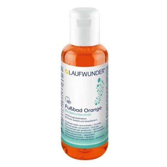 Laufwunder Footbath „Orange“– drėkinamoji, gaivinamoji, kojų vonelė su apelsinmedžio ekstraktu, 200 ml