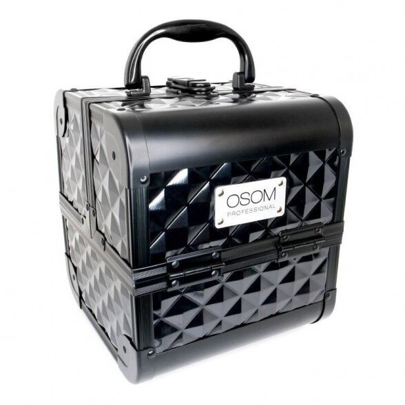 Suitcase Osom 098 with aluminum trim, black sp.