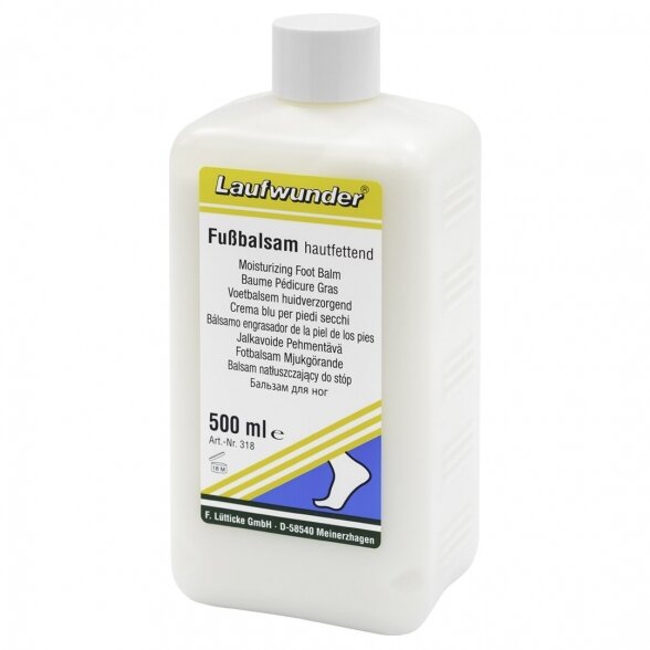 Laufwunder Foot balm, увлажняющий бальзам для сухой кожи ног, 500 мл (без дозатора) 1