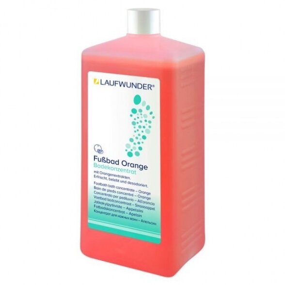 Laufwunder Footbath &quot;Orange&quot; - moisturizing, refreshing, foot bath with orange tree extract, 1L