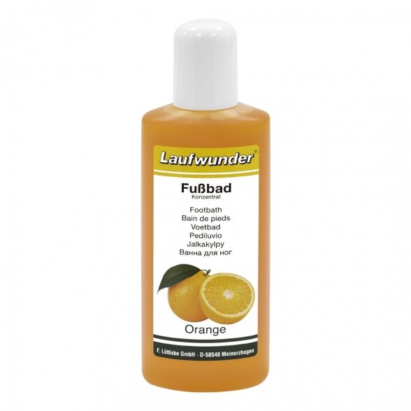 Laufwunder Footbath &quot;Orange&quot; - moisturizing, refreshing, foot bath with orange tree extract, 200 ml 1