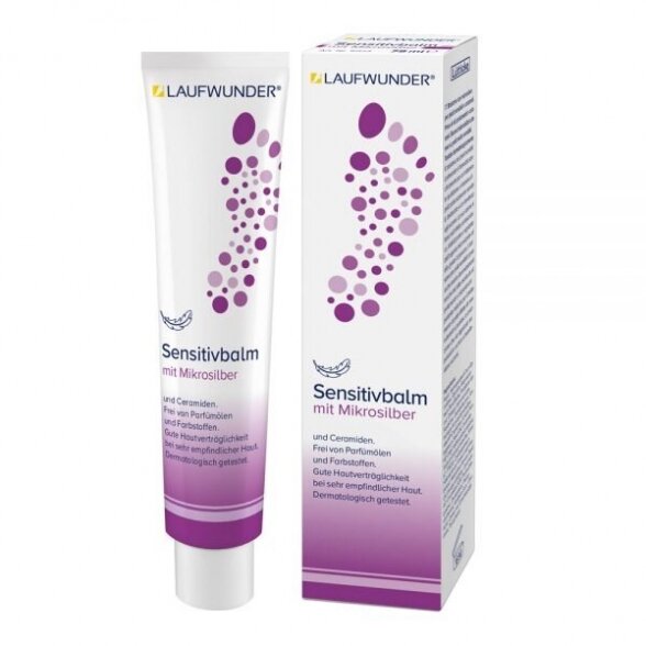 Laufwunder Sensitivbalm, kojų balzamas su sidabro mikrodalelėmis ir keramidais, 75ml