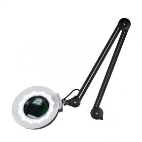 Lamp with magnifying glass + stand S5 LED, black