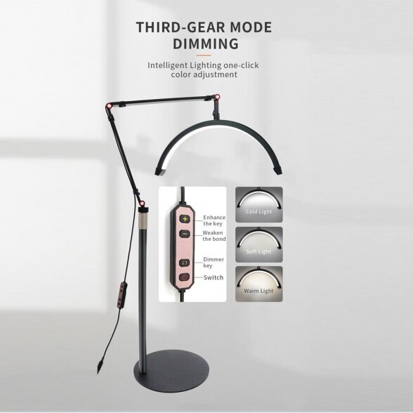 LED Lamp MOON, with stand HD-M2X, white 2