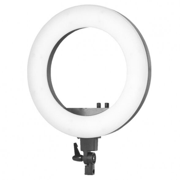 Lempa RING LIGHT 18" 48W LED su stovu, juodos sp. 2