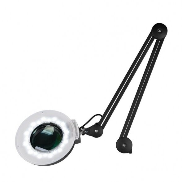 Lamp with magnifying glass + stand S5 LED, black 1