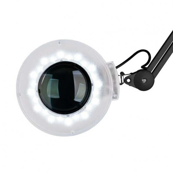 Lamp with magnifying glass + stand S5 LED, black 2