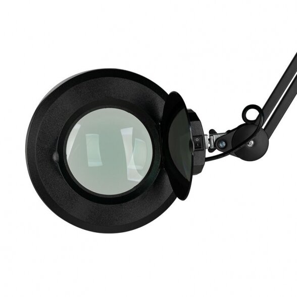 Lamp with magnifying glass + stand S5 LED, black 3