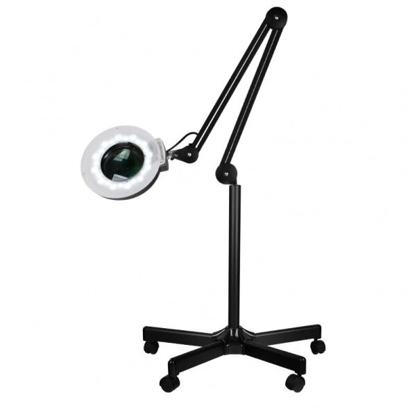 Lamp with magnifying glass + stand S5 LED, black