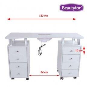 Manicure table with vacuum cleaner