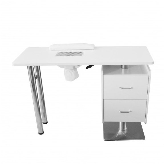 Manicure table with vacuum cleaner Weelko Hale, white 1