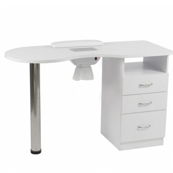 Manicure table with vacuum cleaner Weelko Digit, white