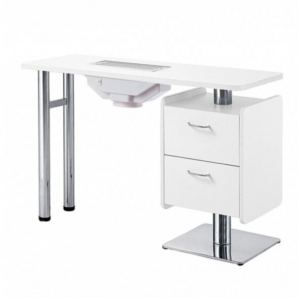 Manicure table with vacuum cleaner Weelko Hale, white