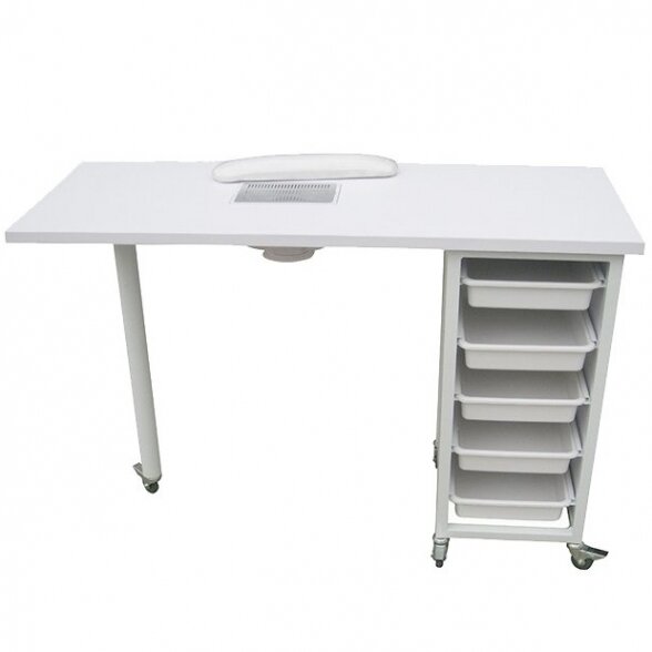 Manicure table with vacuum cleaner Weelko Ulnar, white