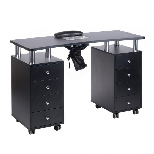 Manicure table with dust collector BD-3425, black