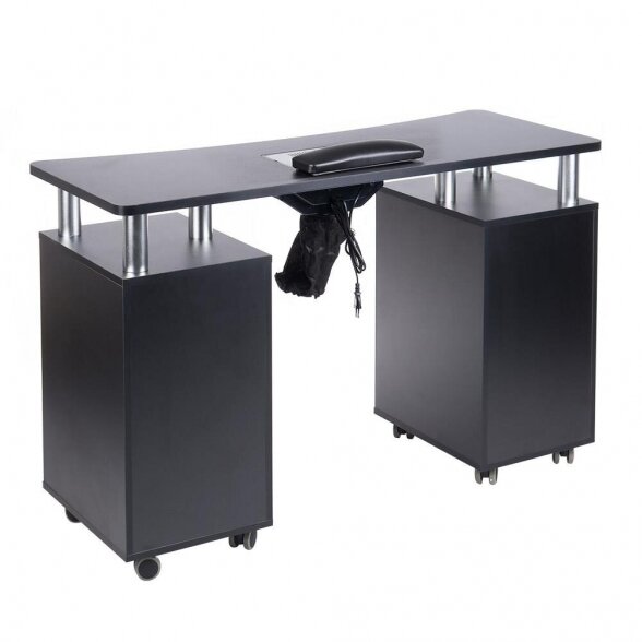 Manicure table with dust collector BD-3425, black 1