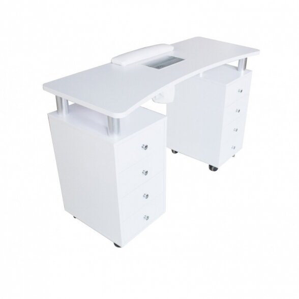 Manicure table with vacuum cleaner Weelko Distal, white 1