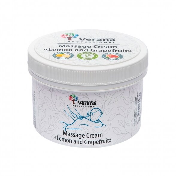 Massage cream Verana - LEMON AND GRAPEFRUIT, 500g