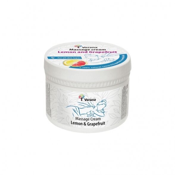 Massage cream Verana - LEMON AND GRAPEFRUIT, 200gr